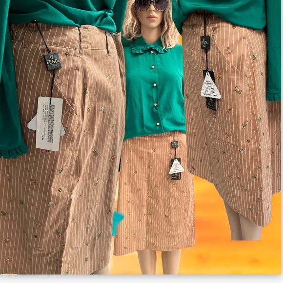 Fendi Skirt New With Tags Vintage 42 - Picture 2 of 6